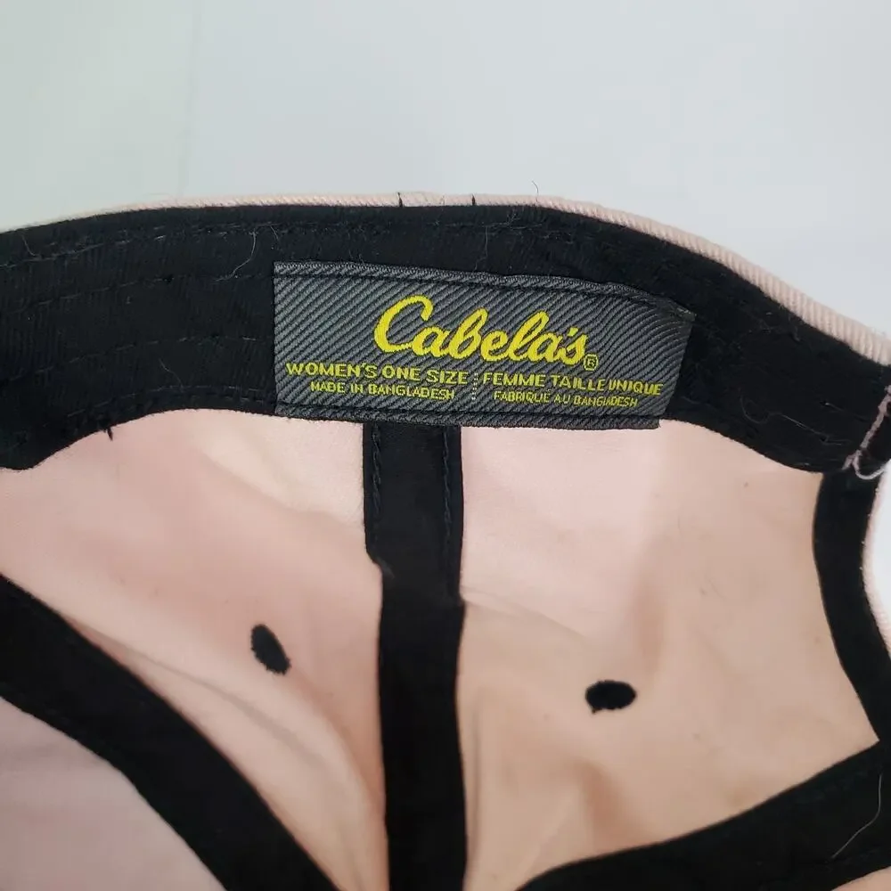 Cabela's Light Pink Strap Hat Hunting Women's Embroidered Outdoor Hiking